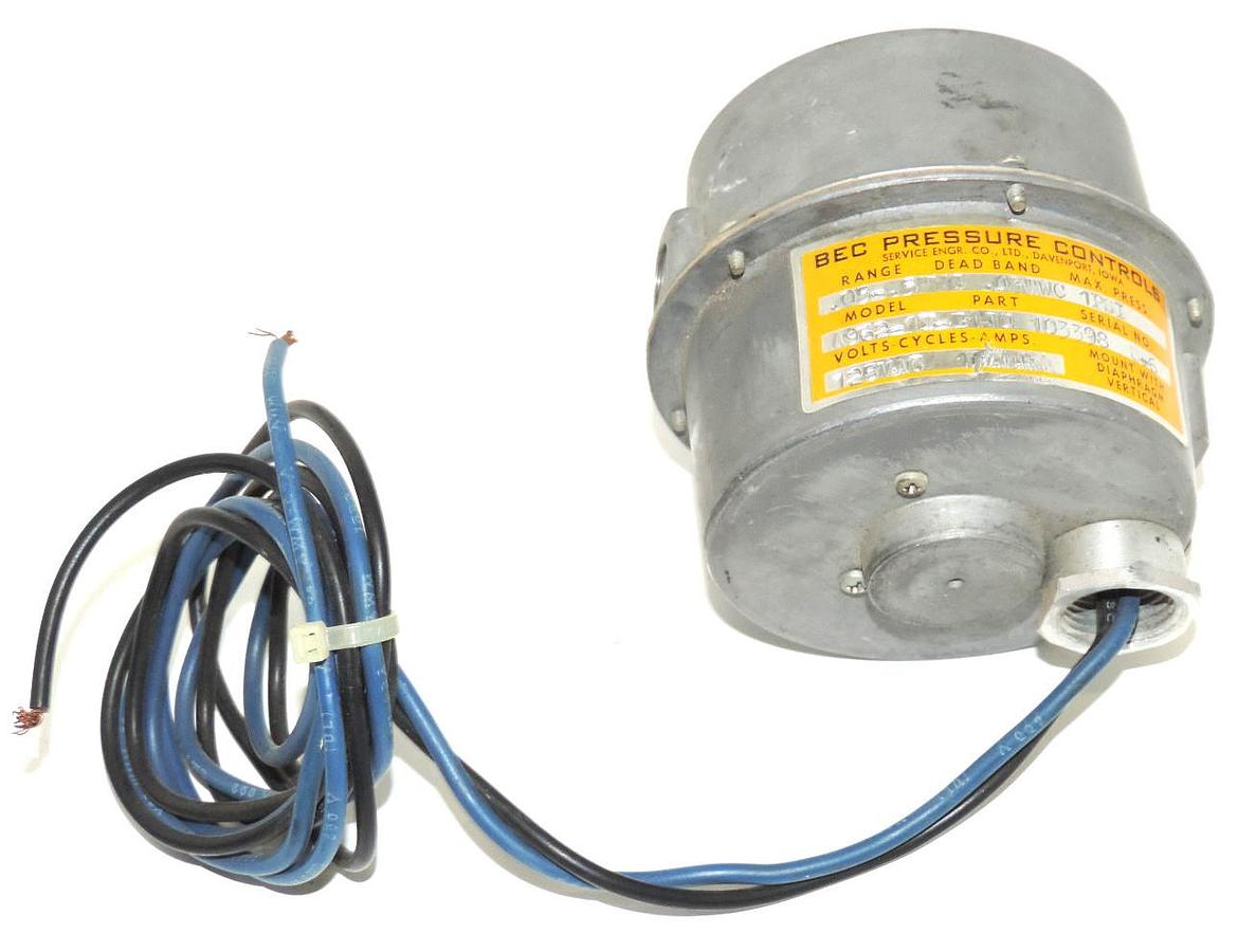 Used BEC PRESSURE CONTROLS A962-1Y-B1J0 PRESSURE SWITCH A9621YB1J0