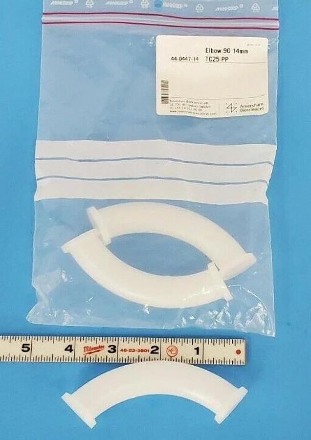 Used LOT OF 3 NEW AMERSHAM BIOSCIENCES 44-0447-14 ELBOWS 90 14MM TC25 PP