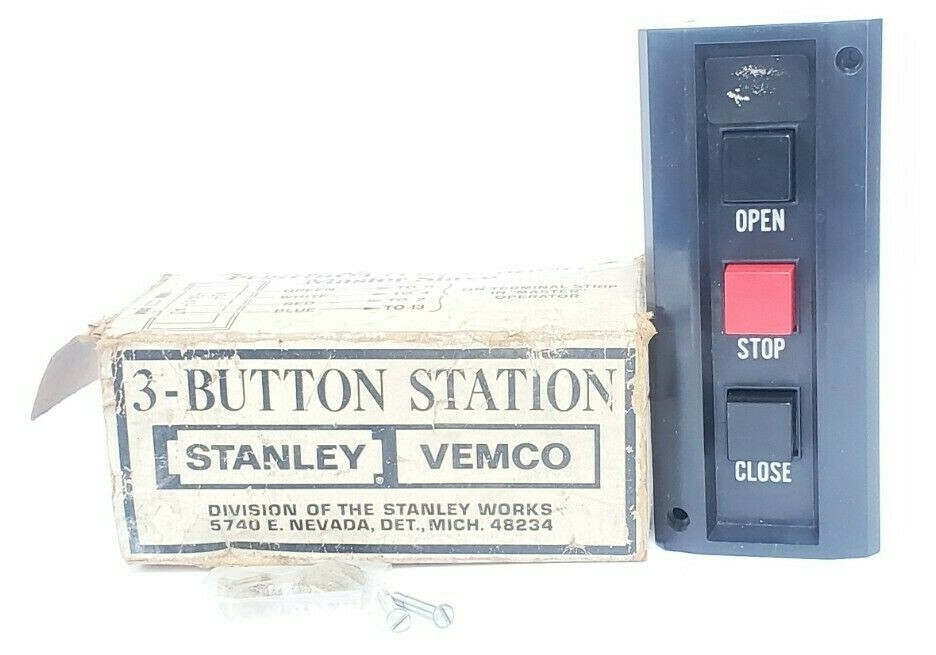 Used NIB STANLEY VEMCO 320-538 PUSHBUTTON STATION 3-BUTTON 320538