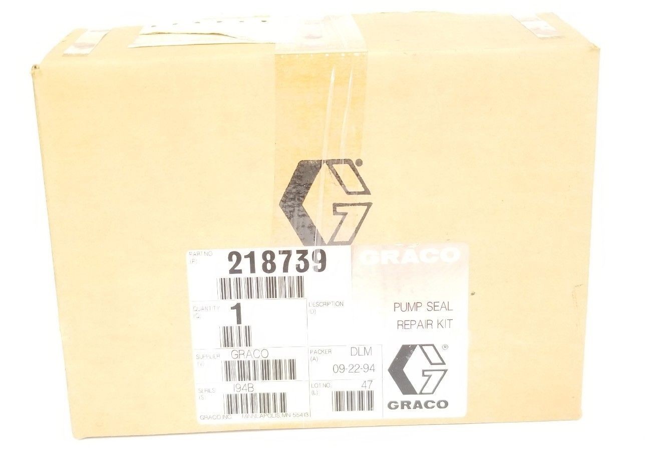 NIB GRACO 218-739 SERIES 194B PUMP SEAL REPAIR KIT 218739