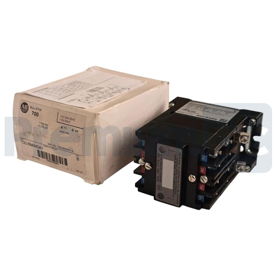 Allen Bradley 700-RM440A1 /B Bulletin 700 Type RM Latch AC Relay 115/120VAC NSMP