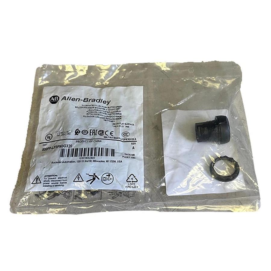 Used NEW SEALED ALLEN BRADLEY 800FP-LF3PN3GX20 /A ILLUMINATED GREEN FLUSH PUSH BUTTON