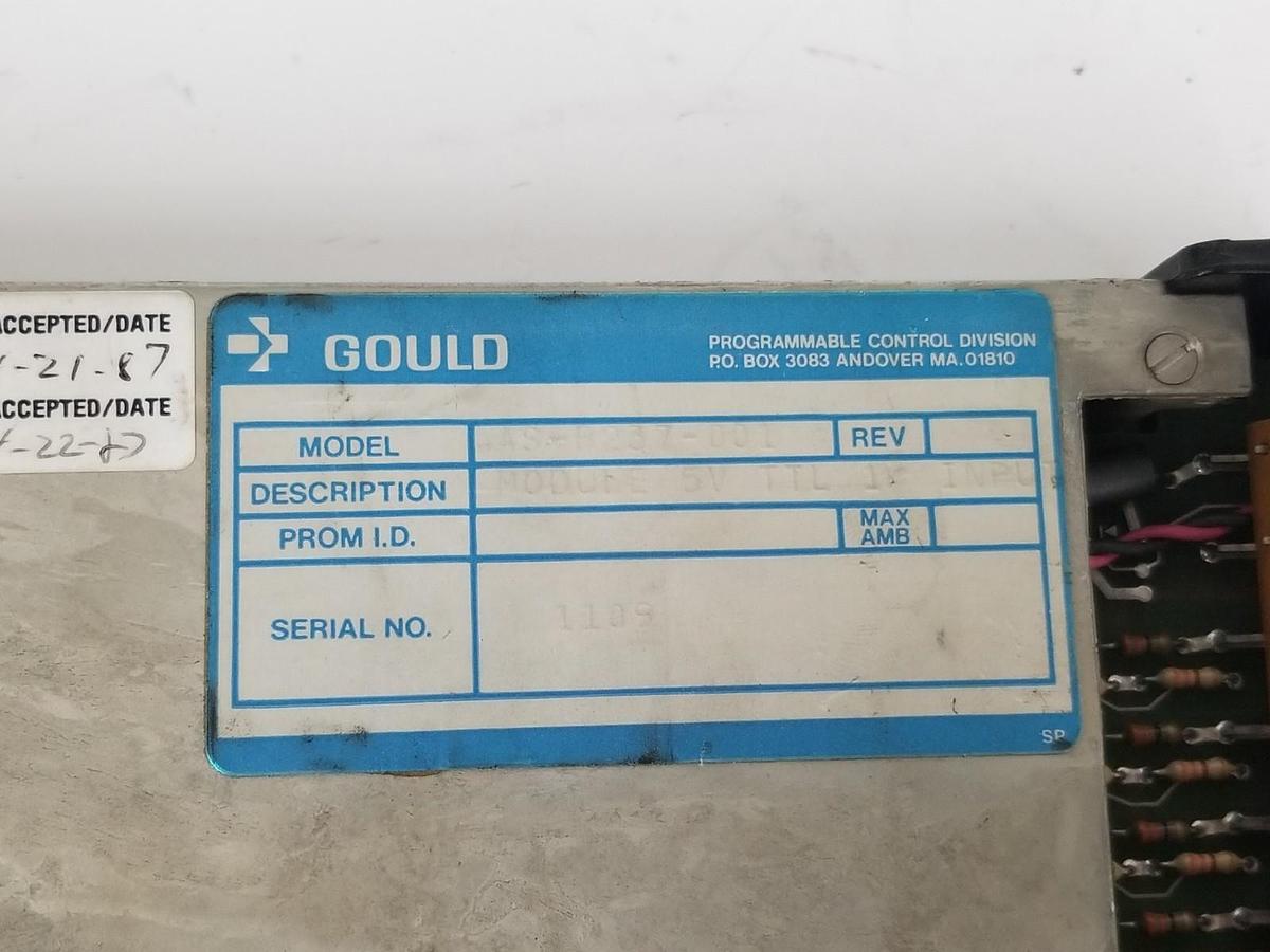 Used GOULD / MODICON AS-B237-001 INPUT MODULE +5VTTL ASB237001