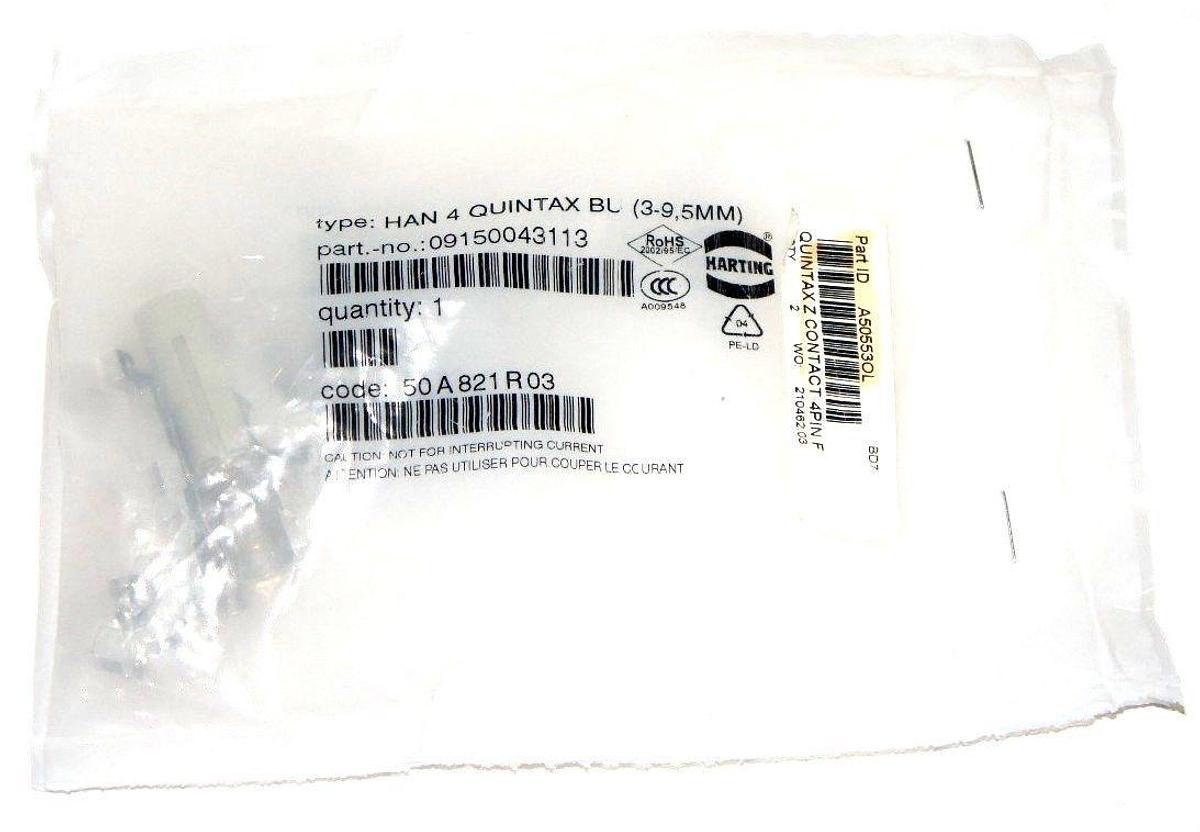 Used LOT OF 2 NEW HARTING 09150043113 QUINTAX CONTACTS