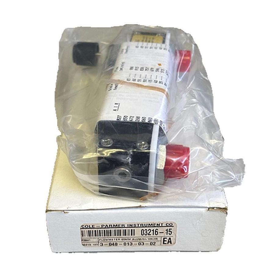 Used NEW COLE-PARMER INSTRUMENT 03216-15 / 0321615 FLOWMETER 65mm 3-048-013-03-02