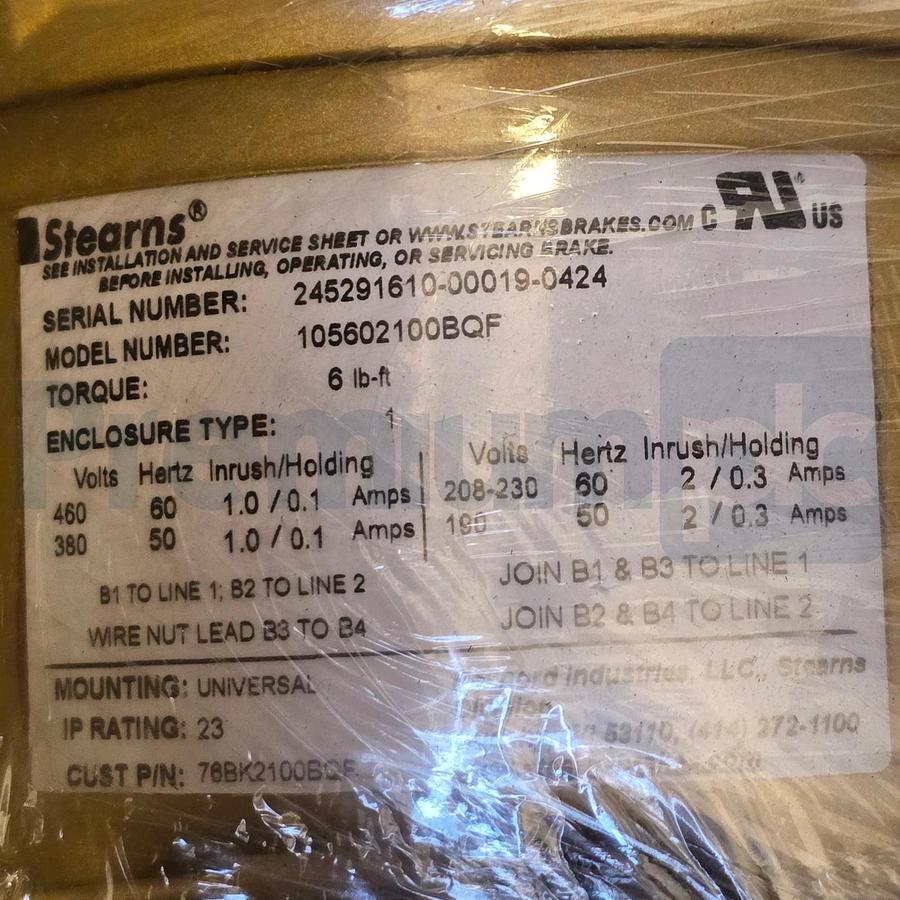 ABB Baldor-Reliance VEBM3546 1HP 1760 RPM 3PH 56C TEFC AC Brake Motor 230/460V 781568407752