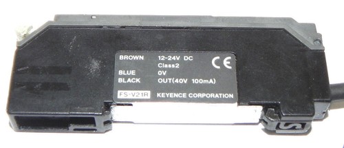 Used KEYENCE FS-V21R PHOTOELECTRIC FIBER OPTIC AMPLIFIER FSV21R, 12-24V DC