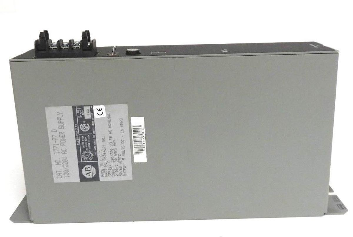 Used ALLEN BRADLEY 1771-P7 D POWER SUPPLY 1771P7, 120/220V SER. D REV. A01