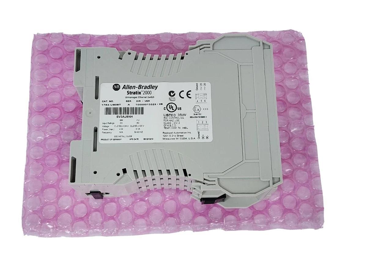 Used ALLEN BRADLEY 1783-US08T STRATIX 2000 UNMANAGED ETHERNET SWITCH SER. A