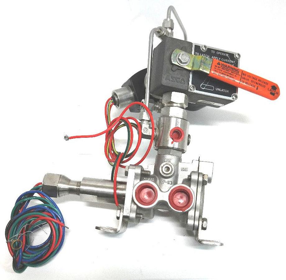 Used NEW ASCO HV2745411 SOLENOID CF8M VALVE WATTS: 1.4, PIPE 1/2 WITH TOPWORX SWITCH
