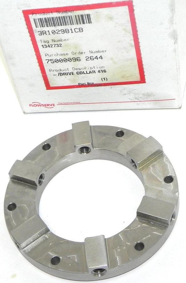Used NIB FLOWSERVE 3R102981CB DRIVE COLLAR 416 TAG NUMBER 1342732