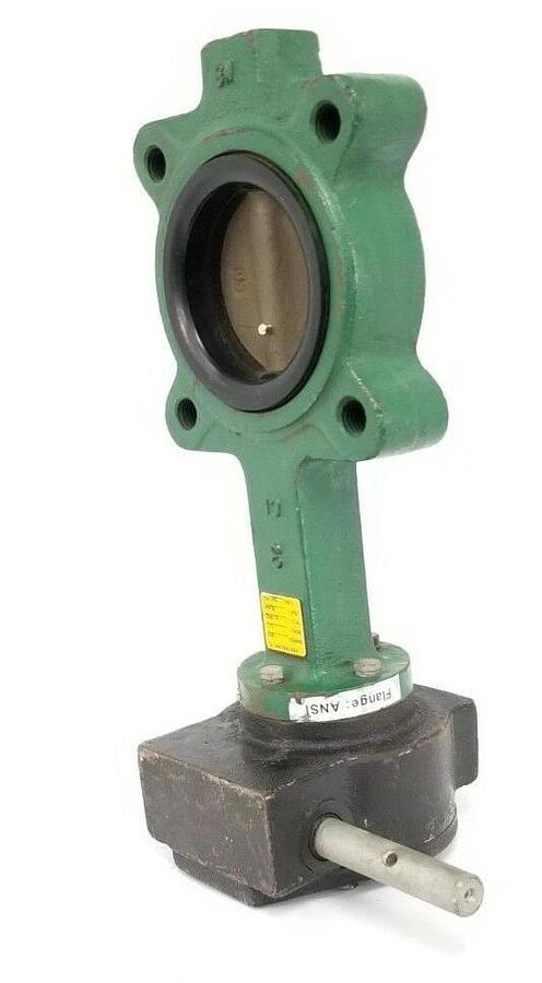 Used CRANE / CENTERLINE 53 SERIES 200 BUTTERFLY VALVE 3'' IN. W/ 24:1 GEAR REDUCER