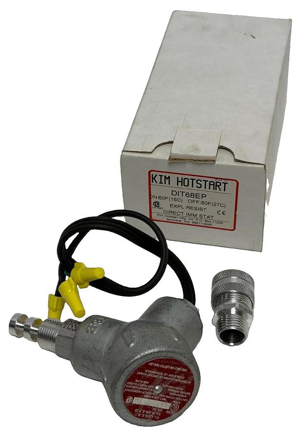 Used Kim Hotstart DIT68EP Direct Immersion Thermostat Switch 60F-80F Expl Resist New