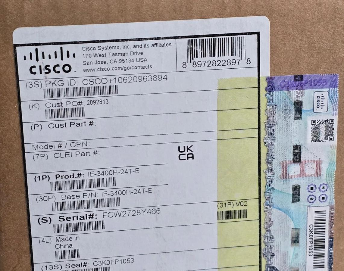 Cisco Catalyst IE3400 | IE-3400H-24FT-E Ethernet Switch 24-Port M12 | IP67 NSMP