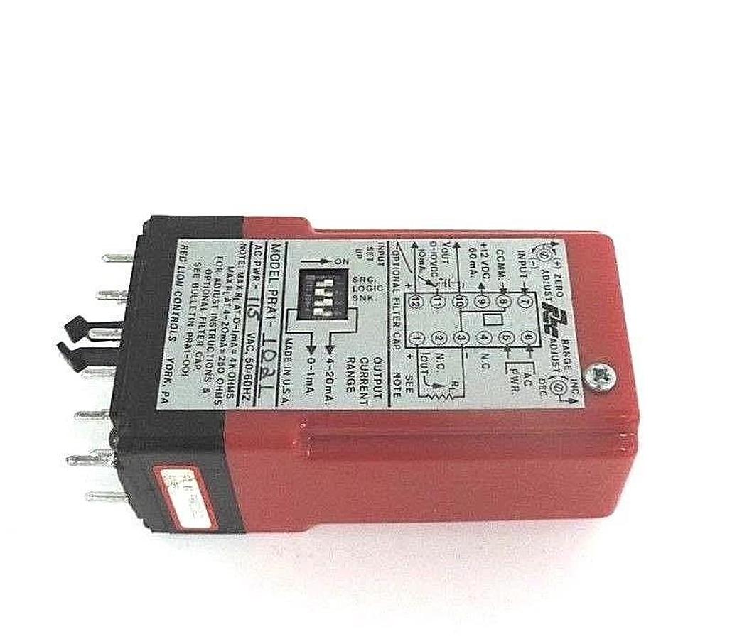 Used NIB RED LION PRA11021 PULSE RATE TO ANALOG CONVERTER 115VAC, 50/60HZ