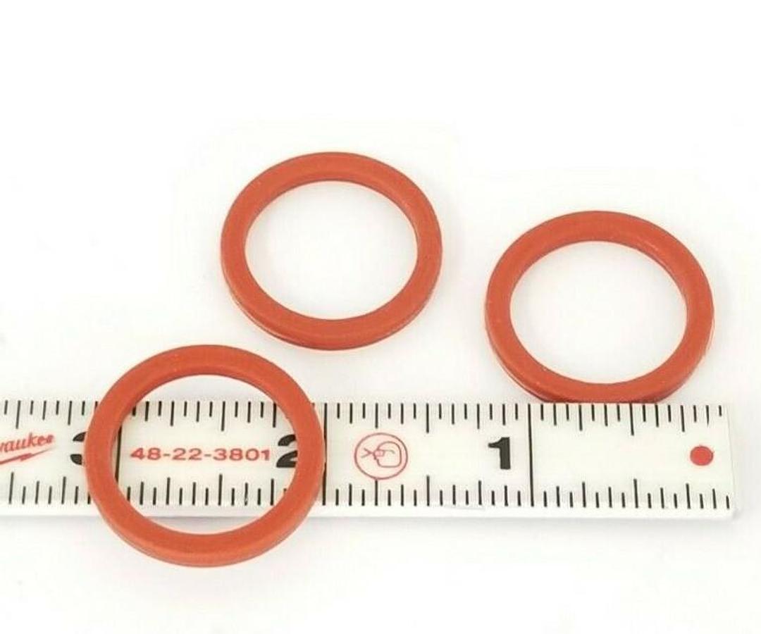 LOT OF 3 NEW FEDEGARI PP600062 SILICONE GASKETS 7/8'' IN. ID 1-1/8'' IN. OD