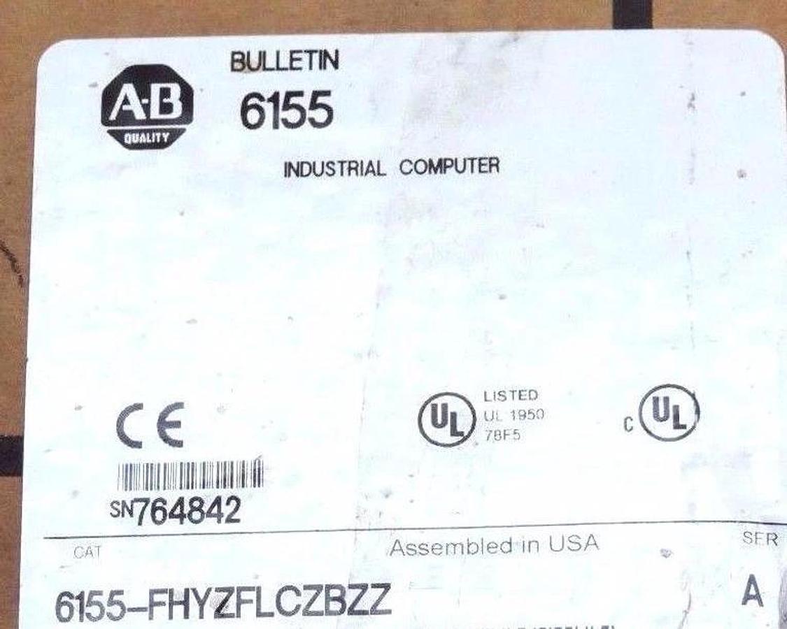 NIB ALLEN BRADLEY 6155-FHYZFLCZBZZ INDUSTRIAL COMPUTER 6155FHYZFLCZBZZ SER. A