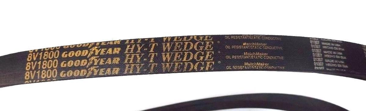 Used NEW GOODYEAR 8V1800 HY-T WEDGE V-BELT SUPER HC WIDTH-1INCH 180INCH CIRCUMFERENCE