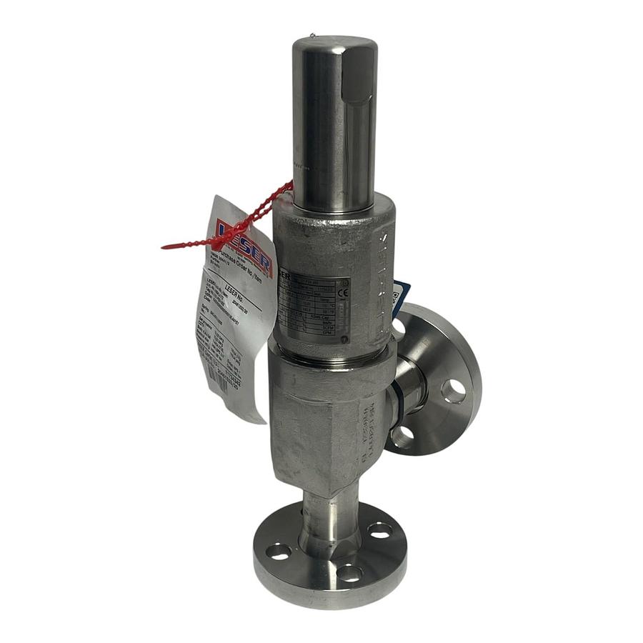LESER 4594.2172 Safety Relief Valve 10 Bar 3/4" x 1" 316L SS New Surplus w/ Tag