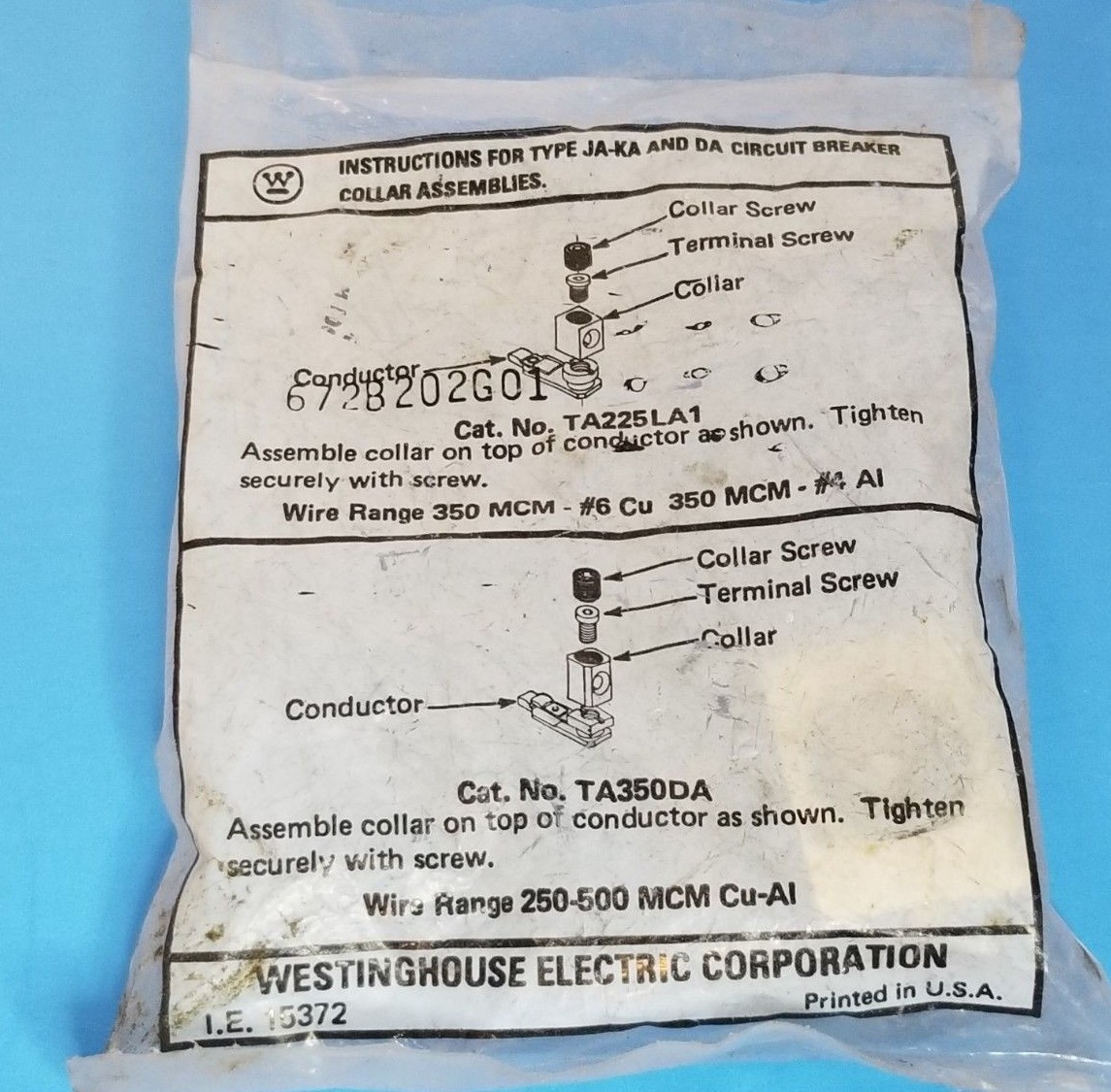 NEW WESTINGHOUSE 672B202G01 TERMINAL ASSEMBLY