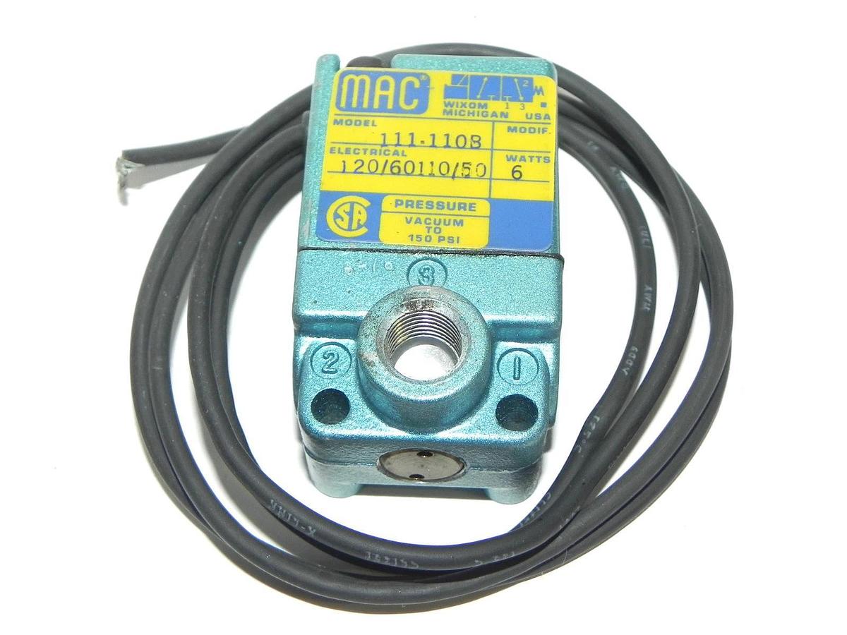 NEW MAC 111-110B VALVE 120.60110/50 , 6 WATTS