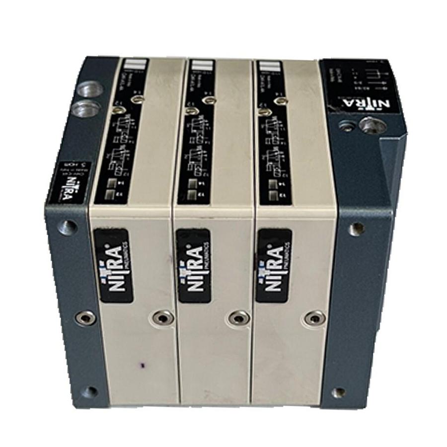 Used AUTOMATION DIRECT NITRA CMV-A1L-4A / CMV-C1X-4X / CMV-C4X MODULAR PNEUMATICS