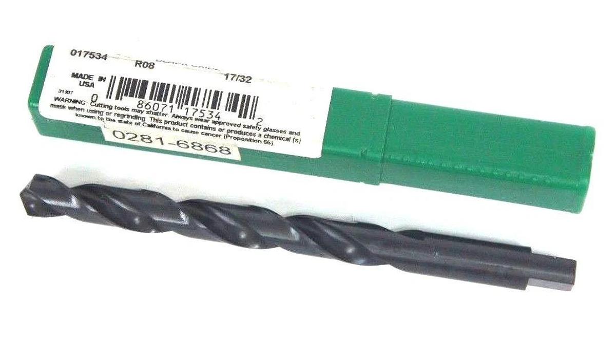 NEW PRECISION TWIST DRILL 017534 17/32" JOBBER LENGTH HSS BLACK OXIDE R08
