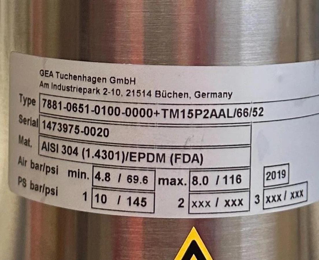 GEA 7881-0651-0100-0000+TM15P2AAL/66/52 BUTTERFLY VALVE ASSEMBLY 2-1/2'' NSNP