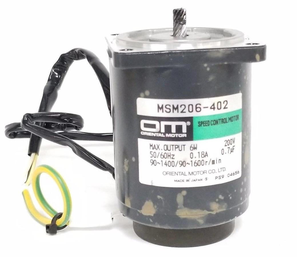 Used ORIENTAL MOTOR MSM206-402 SPEED CONTROL MOTOR 6W, 200V, 50/60HZ, MSM206402