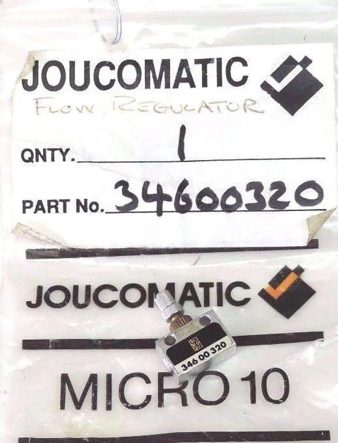 Used NEW JOUCOMATIC 34600320 FLOW REGULATOR 346 00 320