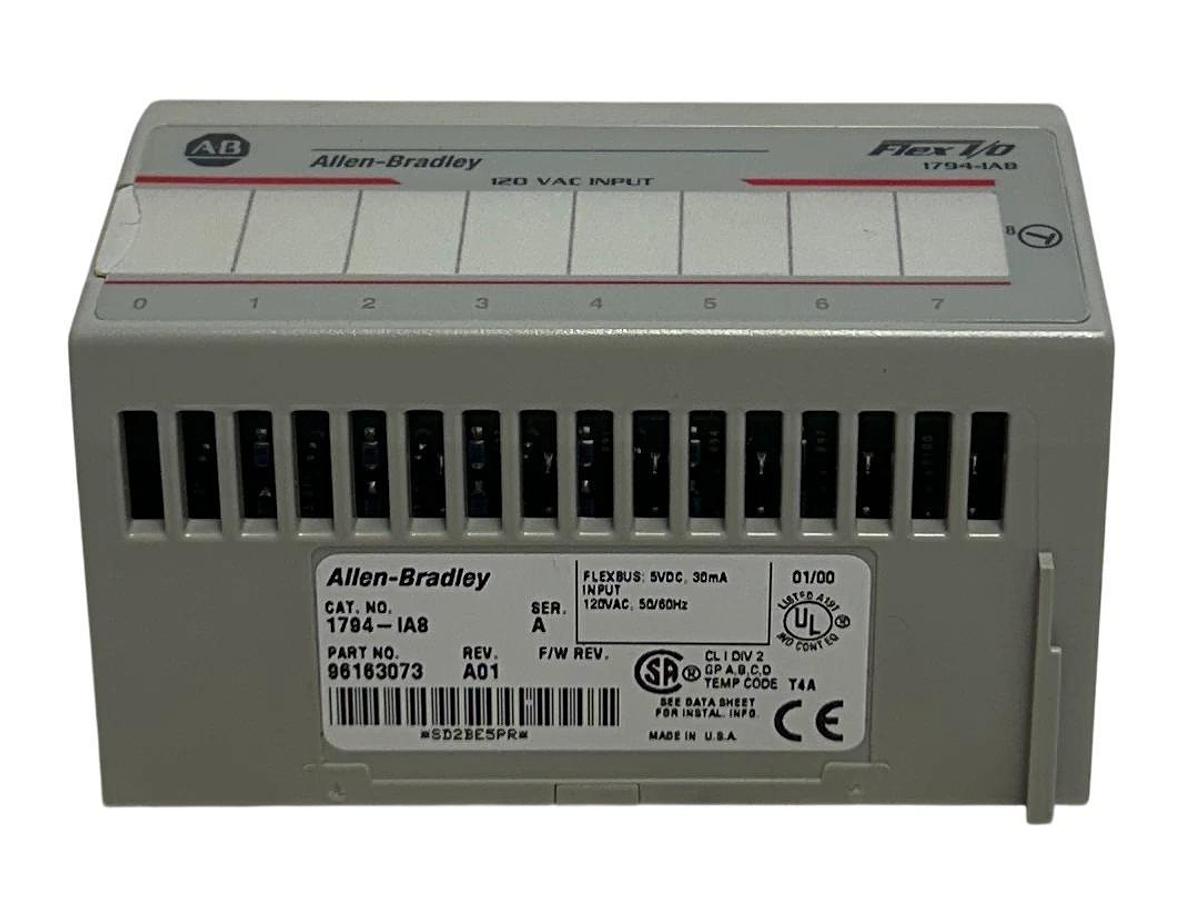 Used ALLEN BRADLEY 1794-IA8 /A Flex I/O Discrete Input MODULE 120VAC 8-Point DIN USNP