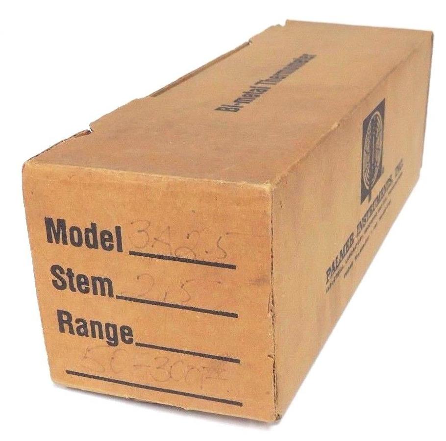 Used NIB PALMER ALL STAR 3A2.5 BIMETAL THERMOMETER 3" RANGE: 50/300F, STEM: 2.5