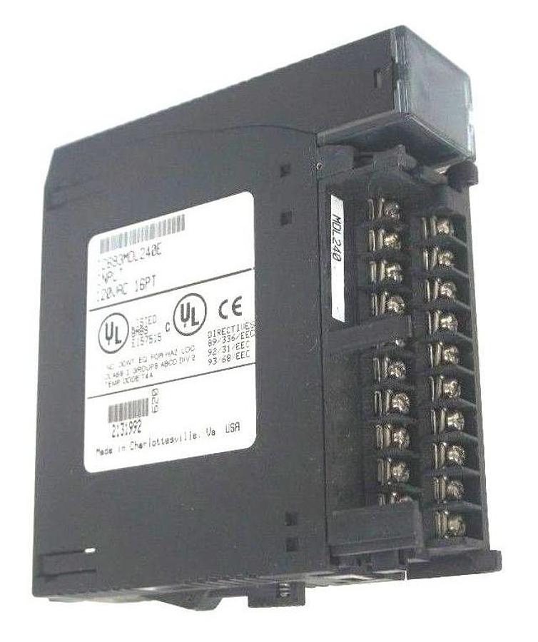 Used GE FANUC IC693MDL240E INPUT MODULE 16PT 120VAC INPUT MISSING DOOR