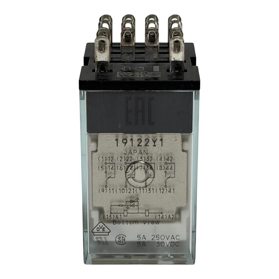 Used Lot of 4 Omron MY4IN 24VDC Miniature Power Relays 4PDT 14-Pin New Surplus