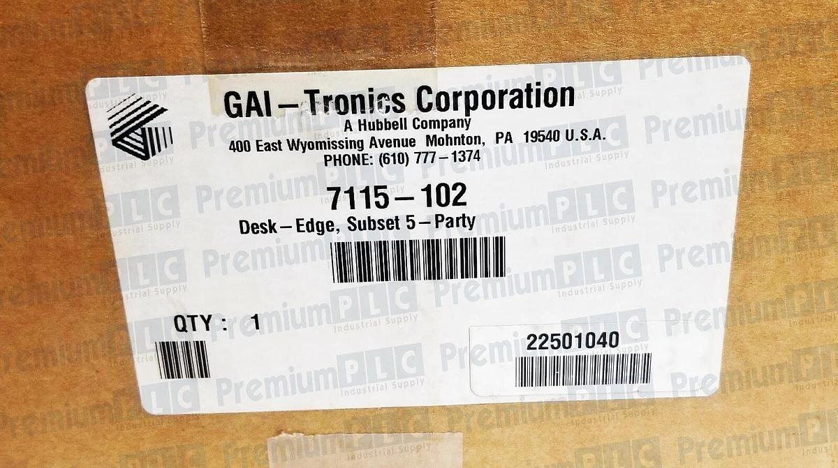 Used NEW SEALED HUBBELL GAI-TRONICS 7115-102 DESK-EDGE SUBSET W/5-PARTY LINES 7115102