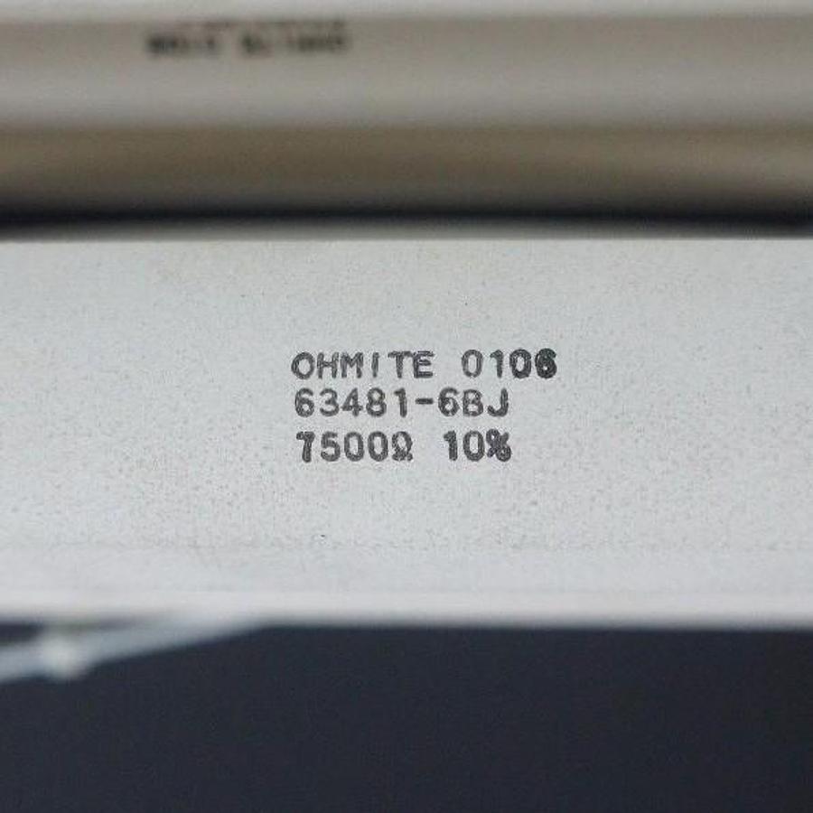 Used NEW GMC 610270-11A RESISTOR ASSEMBLY REV 02, OHMITE 63481-6BJ 7500 OHMS