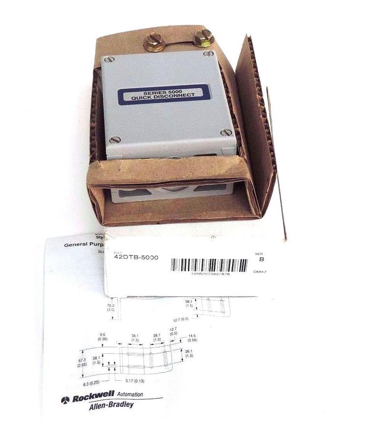 Used NIB ALLEN BRADLEY 42DTB-5000 SER. B TERMINAL BASES 10-30VDC, 42DTB5000