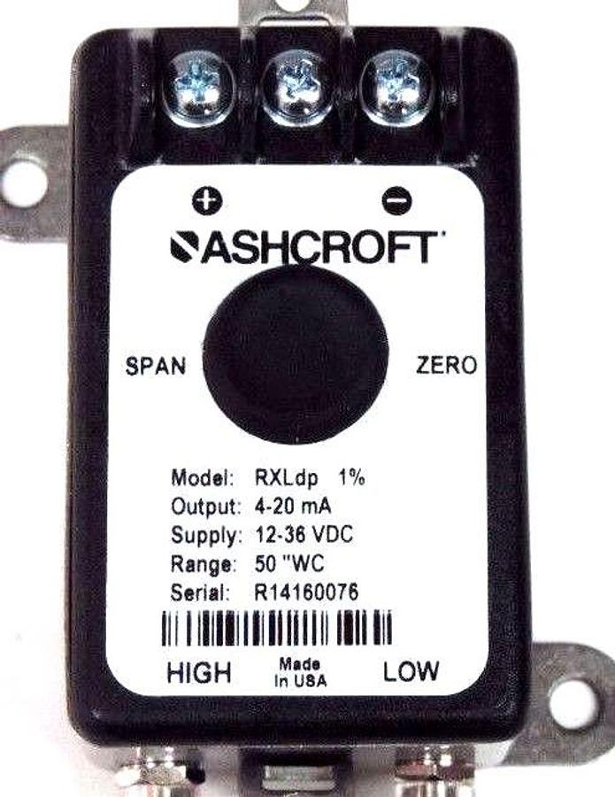 Used NIB ASHCROFT RX-7-MB2-42-ST-50IW TRANSMITTER 4-20MA, 12-36VDC, RXLDP, 10272250