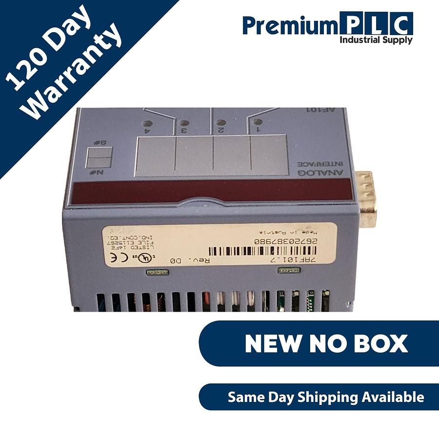 Used NEW B&R 7AF101.7 REV. D0 2003 ANALOG INTERFACE ADAPTER MODULE 4-SLOTS