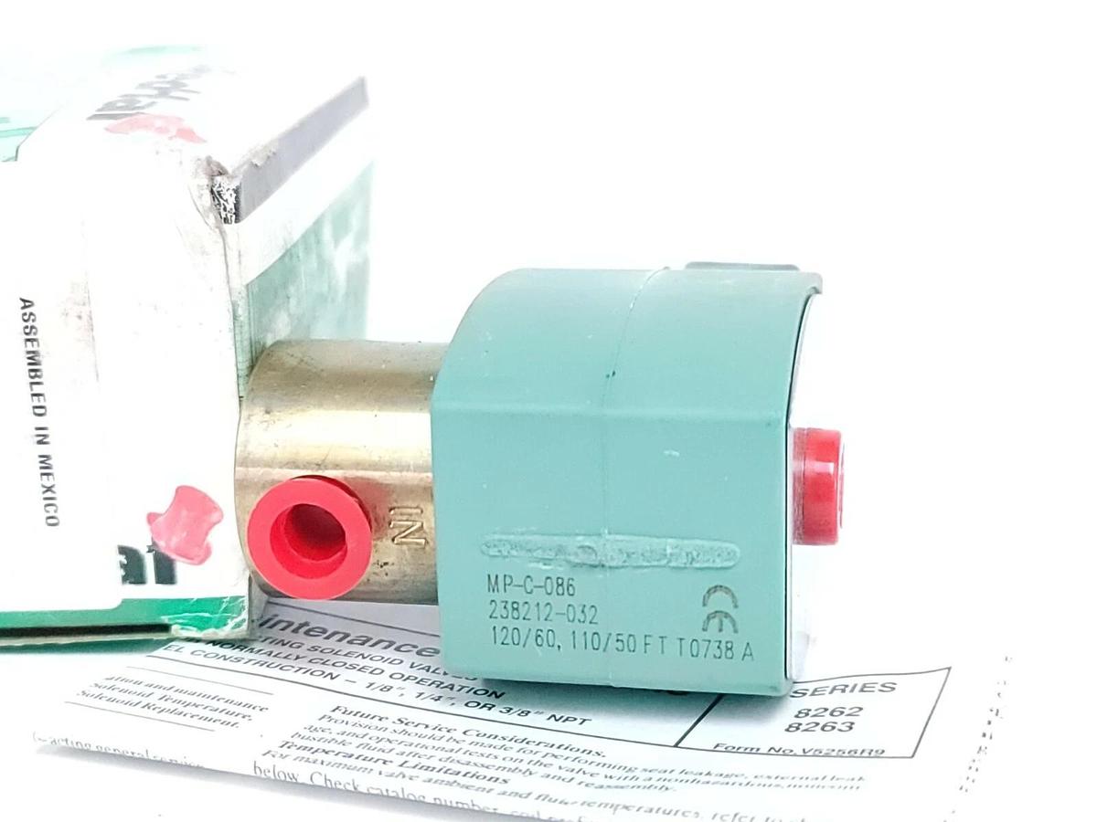Used NIB ASCO OFKF8262G002V SOLENOID VALVE 120/60 1/8 2W NC