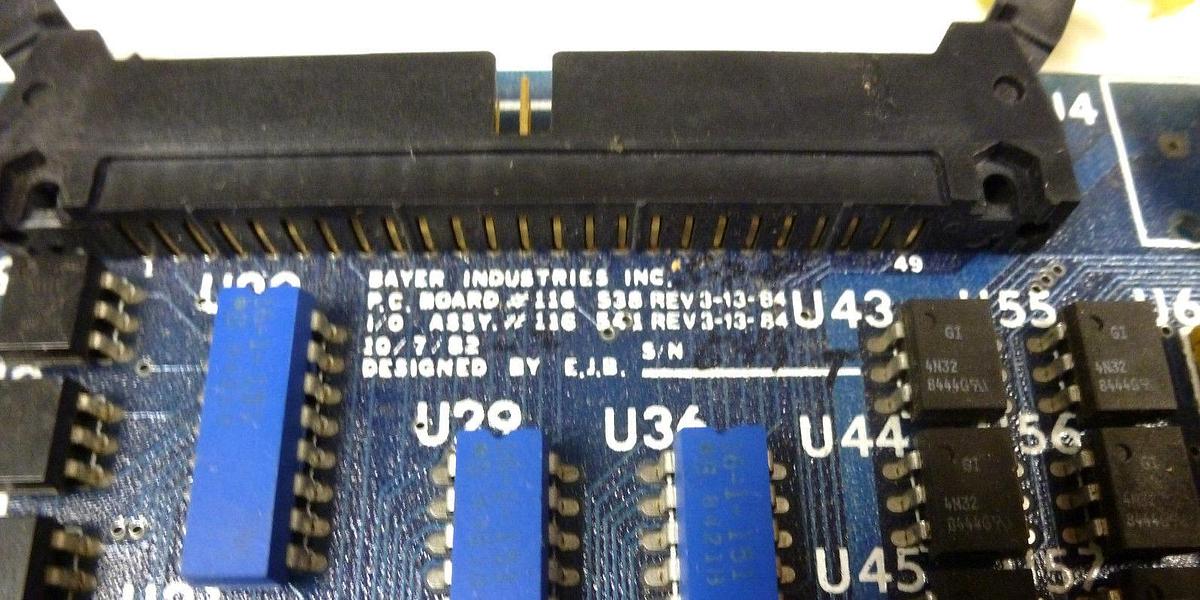 Used BAYER INDUSTRIES 116-538 REV. 3-13-84 CONTROL BOARD 116538 I/O ASSY 116-541