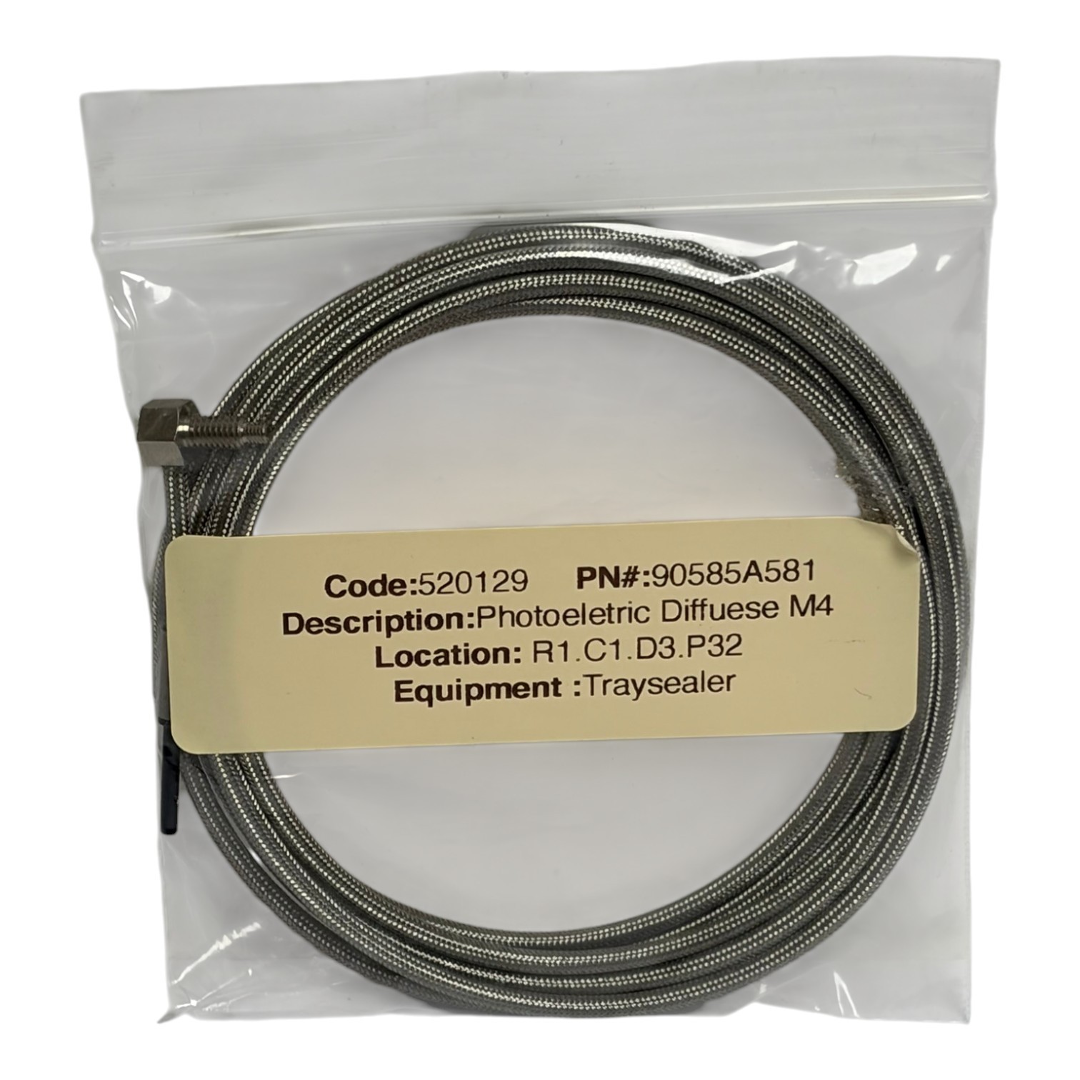 Used Keyence M4 Hex Head Diffuse Fiber Optic Sensor Armored Cable New