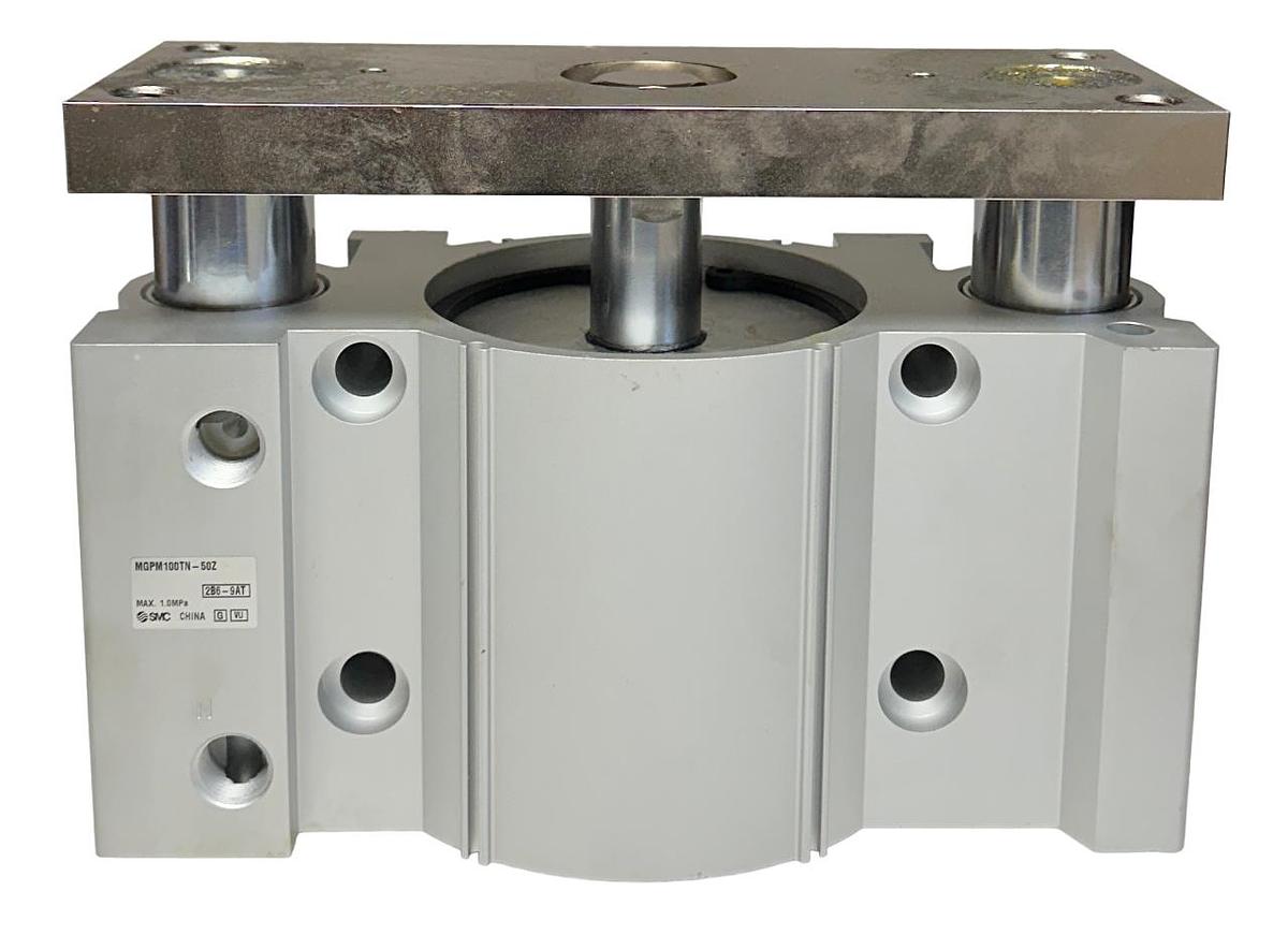Used SMC MGPM100TN-50Z / MGPM100TN50Z MGP COMPACT GUIDE CYLINDER 100mm BORE NSNP