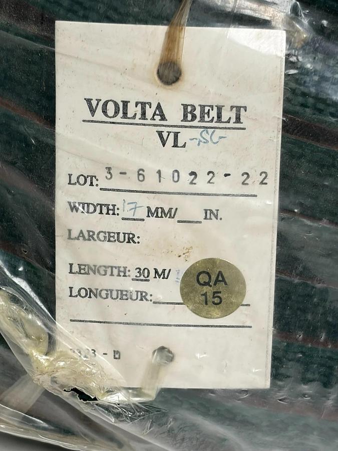 Volta VL-SG B/17 17mm Supergrip Polyurethane V-Belting 100-FT Spool VL17SG Brown