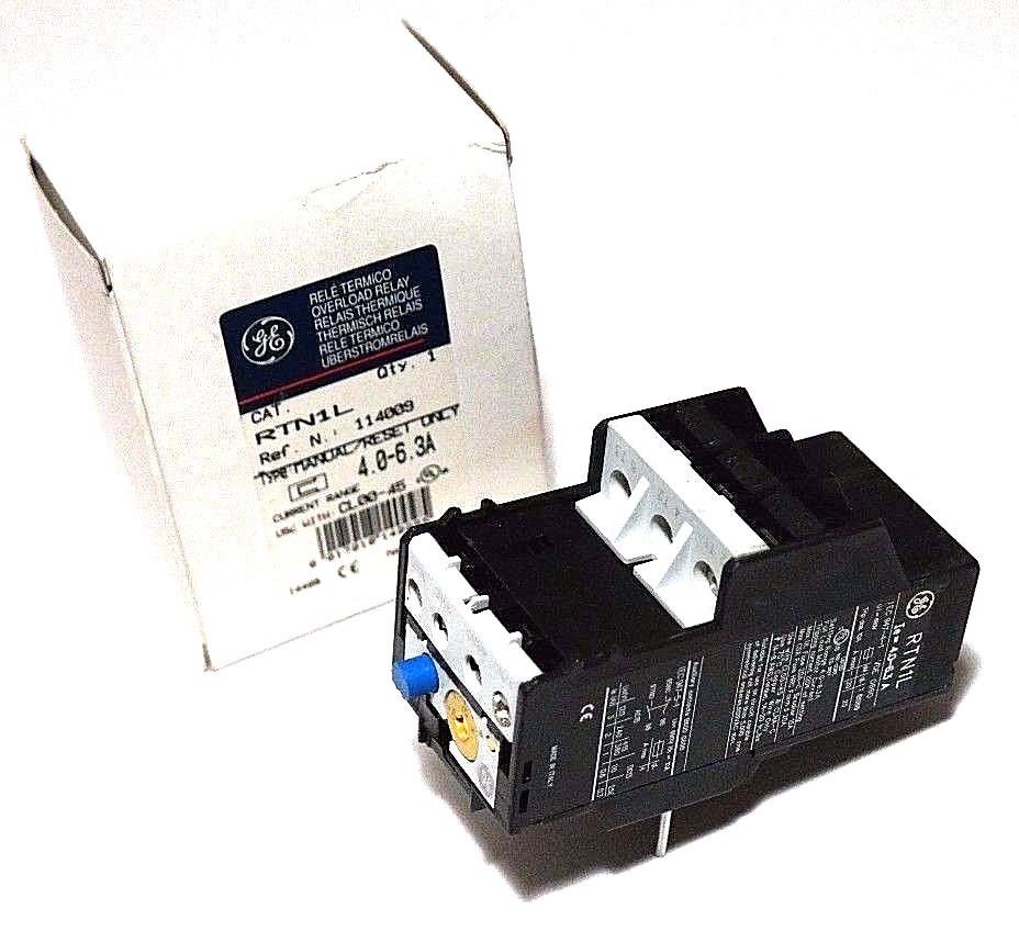 NIB GENERAL ELECTRIC RTN1L OVERLOAD RELAY 4.0-6.3A