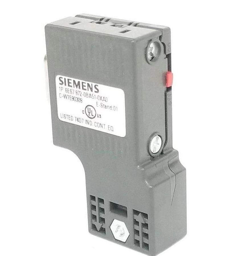 Used SIEMENS 6ES7972-0BA51-0XA0 CONNECTOR PLUG PROFIBUS 90DEGREE, 6ES79720BA510XA0