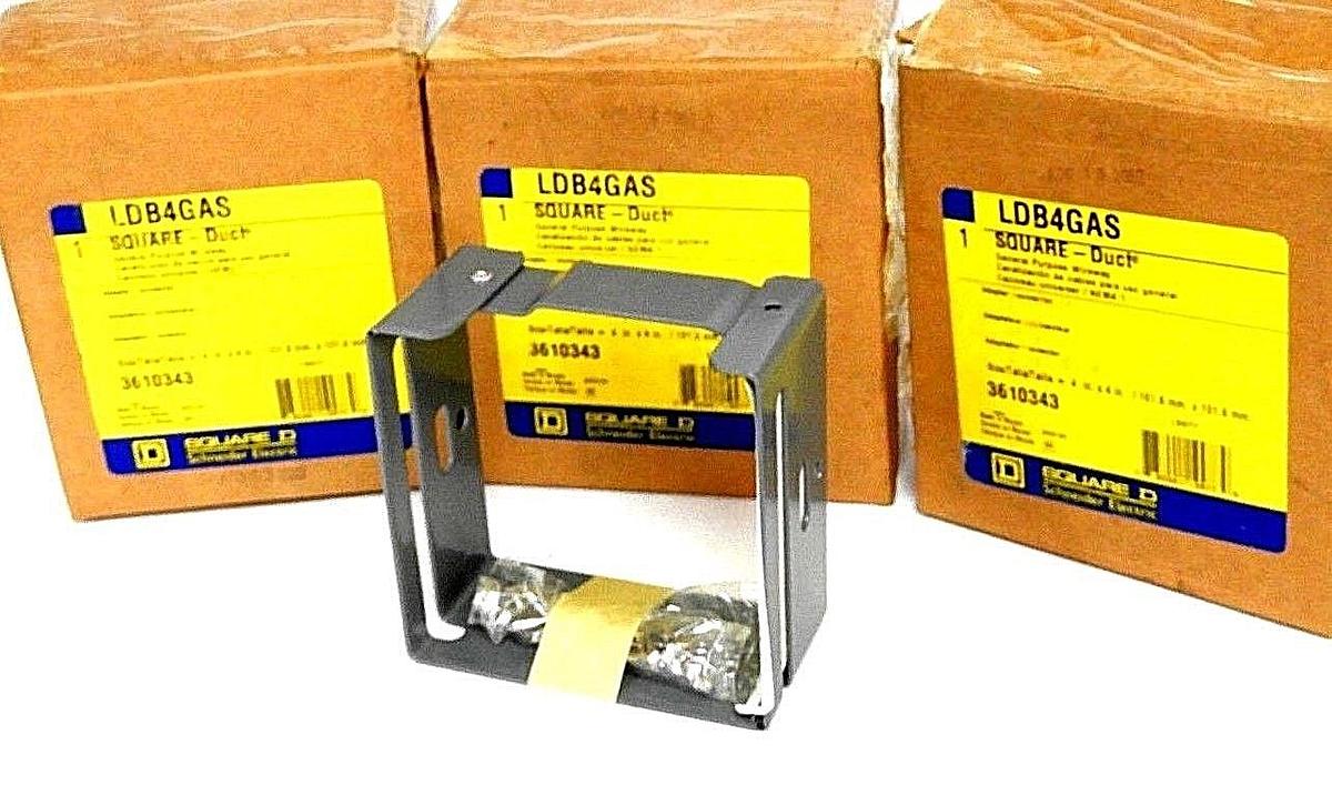 Used LOT OF 3 NIB SQUARE D LDB4GAS GENERAL PURPOSE WIREWAYS 4 IN X 4 IN
