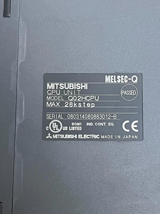 Used Mitsubishi MELSEC-Q PLC Assembly Q312B Q63P Q02HCPU QX80 QY80 QJ71DN91