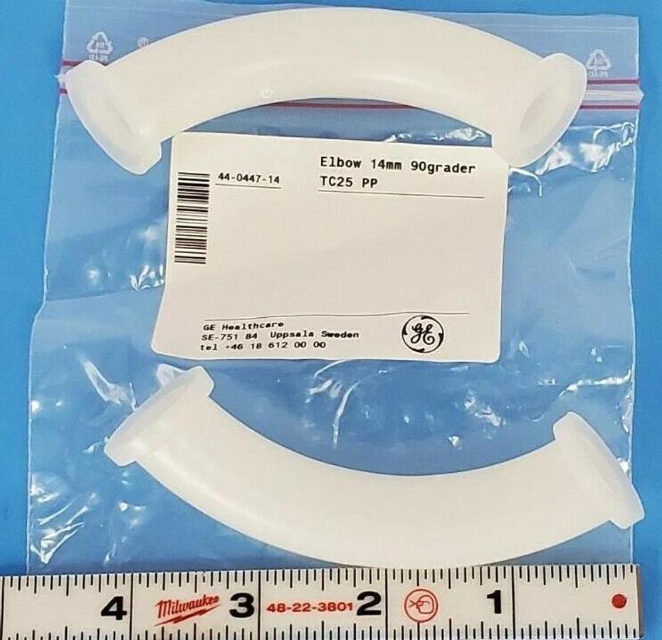 Used LOT OF 2 NEW AMERSHAM BIOSCIENCES 44-0447-14 ELBOWS 90 14MM TC25 PP