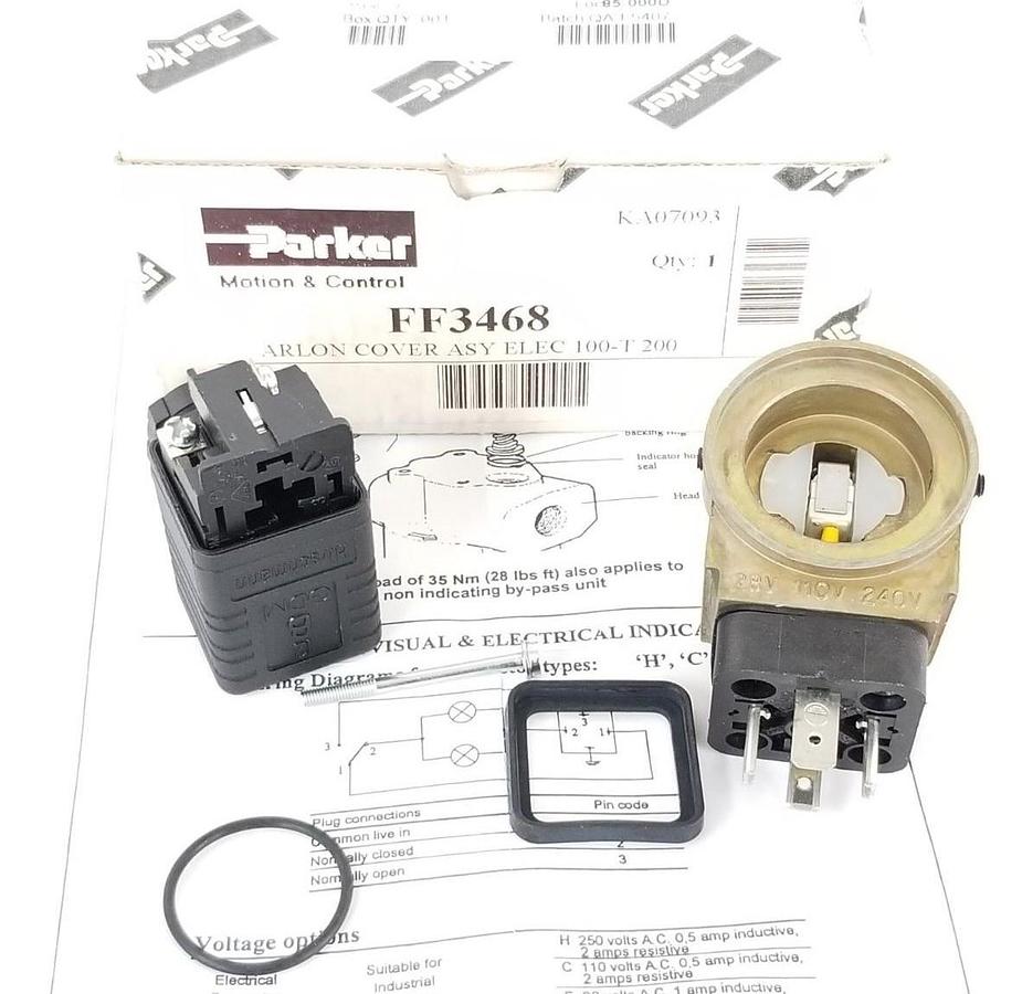NIB PARKER FF3468 ARLON COVER ASY ELEC 100-T 200